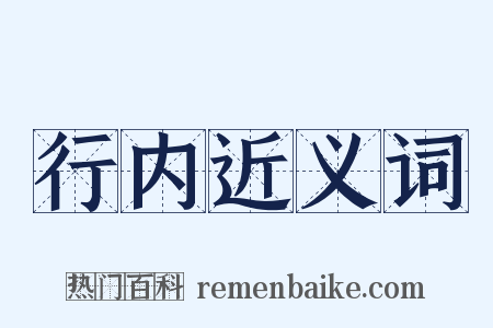 行内近义词是什么意思的图片